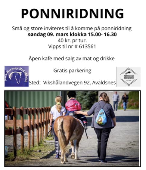 Artikkelbilde til artikkelen Bruktmarked, ponniridning og åpen kafe ! 